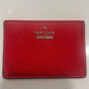 Kate spade card holder red